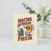 Nacho Average Fiesta - Spaß, buntes Nacho-Design Postkarte (Stehend Vorderseite)