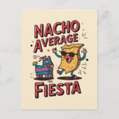 Nacho Average Fiesta - Spaß, buntes Nacho-Design Postkarte (Vorderseite)