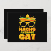 Nacho Average Gay Mexican LGBTQ Cinco de Mayo Postkarte (Vorne/Hinten)