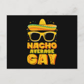 Nacho Average Gay Mexican LGBTQ Cinco de Mayo Postkarte (Vorderseite)
