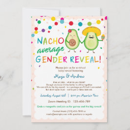 Nacho Average Gender Reveal - Virtual Baby Shower Einladung