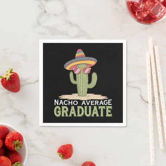 Nacho Average Graduate Cactus Abschluss Mexican Serviette (Beispiel)
