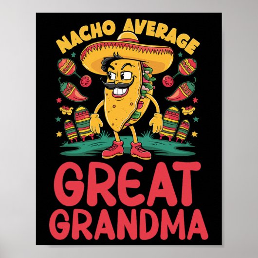 Nacho Average Great Oma Mexican Matching Cinco Poster (Vorne)