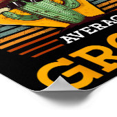 Nacho Average Groom Wedding Fun Future Husband Cin Poster (Ecke)