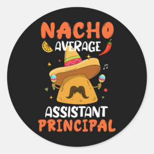 Nacho Average Istant Hauptrestaurant Mexican Cinco Runder Aufkleber