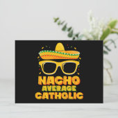 Nacho Average Katholische Kirche Cinco De Mayo Einladung (Stehend Vorderseite)