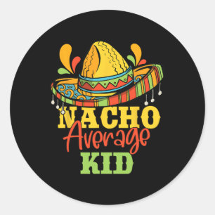 Nacho Average Kid Cinco De Mayo Mexican Matching F Runder Aufkleber