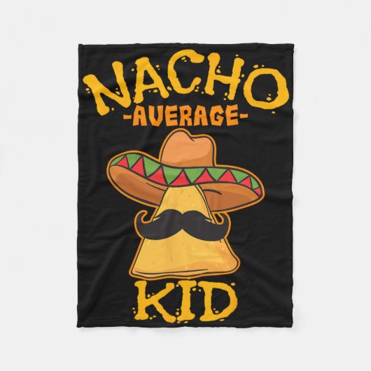 Nacho Average Kid Kind Junge Kleinkind Cinco De Fleecedecke (Vorderseite)