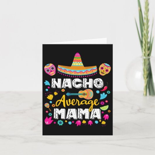 Nacho Average Mama Cinco De Mayo Mexican Matching Karte (Vorderseite)