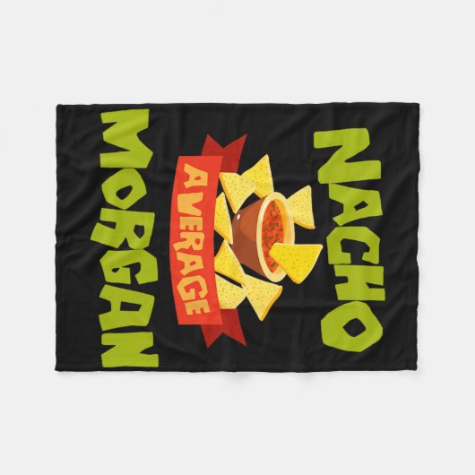 Nacho Average Morgan Funny Birthday Personalized N Fleecedecke (Vorderseite (Horizontal))