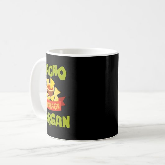 Nacho Average Morgan Funny Birthday Personalized N Kaffeetasse (Vorderseite Links)