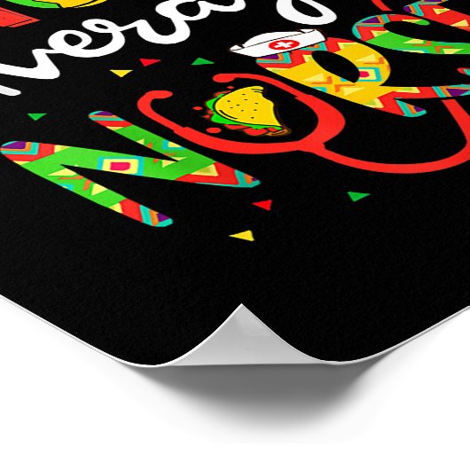 Nacho Average Nurse Cinco De Mayo Fiesta Poster (Ecke)
