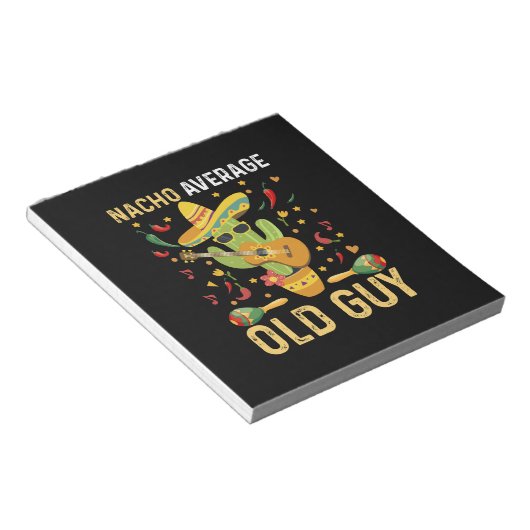 Nacho Average Old Typ Spaß Sprichwort Old Man Notizblock (angewinkelt)