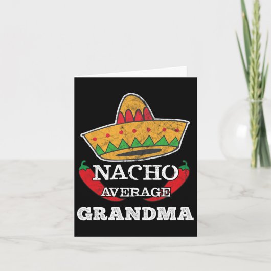 Nacho Average Oma Funny Cinco De Mayo T-Shirt Gesc Karte (Vorderseite)