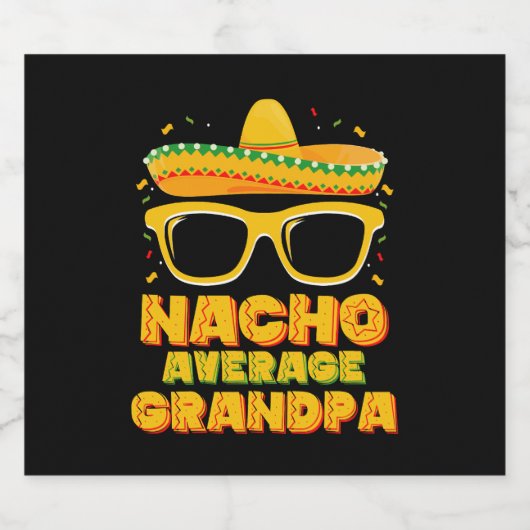 Nacho Average Opa Cinco De Mayo Family Bierflaschenetikett (Einzelnes Label)