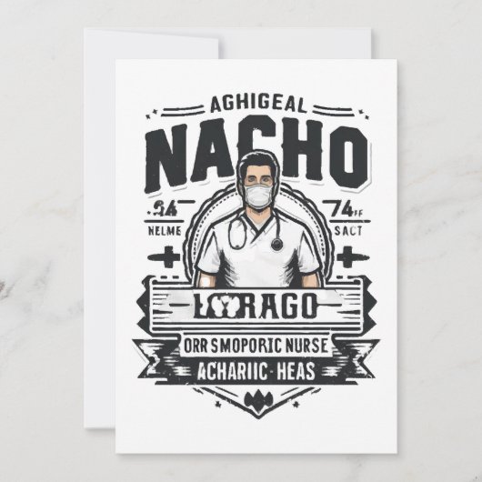 Nacho Average Orthopädie Nurse Einladung (Vorderseite)