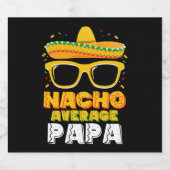 Nacho Average Papa Vater Family Cinco De Mayo Bierflaschenetikett (Einzelnes Label)