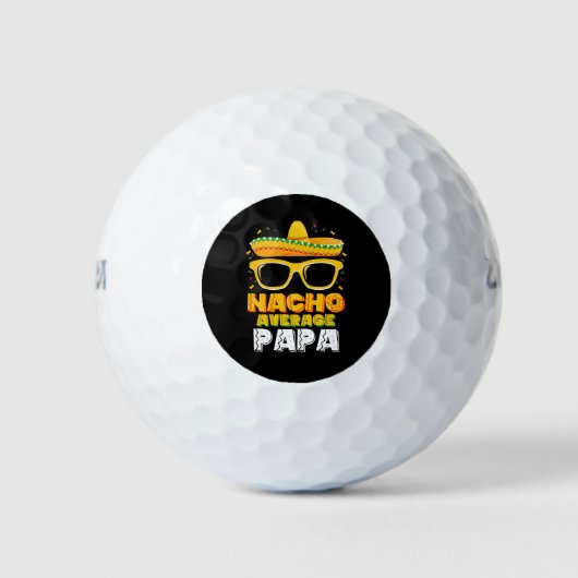 Nacho Average Papa Vater Family Cinco De Mayo Golfball (Vorderseite)