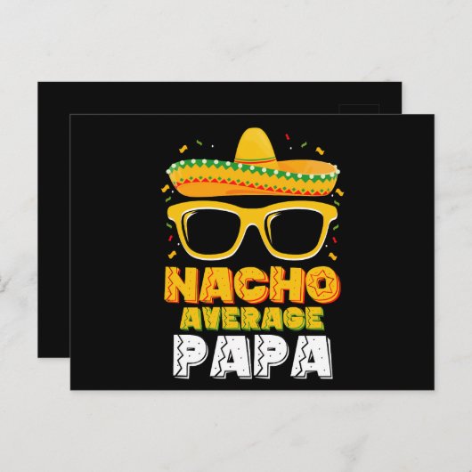 Nacho Average Papa Vater Family Cinco De Mayo Postkarte (Vorne/Hinten)