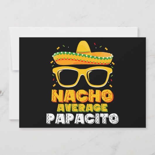 Nacho Average Papacito Vater Cinco De Mayo Einladung (Vorderseite)