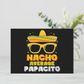 Nacho Average Papacito Vater Cinco De Mayo Einladung (Stehend Vorderseite)