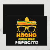 Nacho Average Papacito Vater Cinco De Mayo Einladung (Vorne/Hinten)