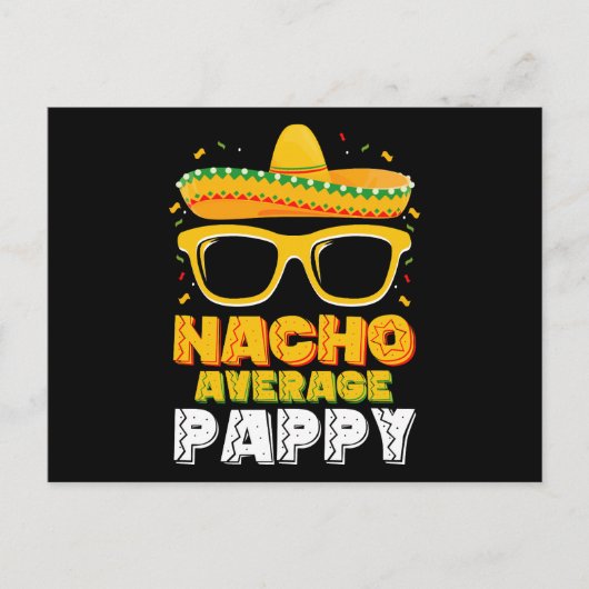 Nacho Average Pappy Vater Family Cinco De Mayo Postkarte (Vorderseite)