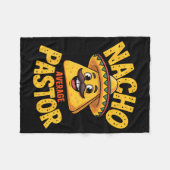 Nacho Average Pastor Funny Christian Fleecedecke (Vorderseite (Horizontal))