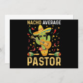 Nacho Average Pastor Religious Leader Cinco De May Einladung (Vorne/Hinten)