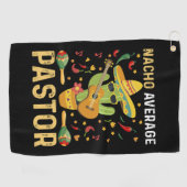 Nacho Average Pastor Religious Leader Cinco De May Golfhandtuch (Horizontal)