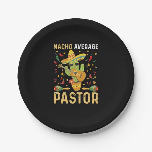Nacho Average Pastor Religious Leader Cinco De May Pappteller (Vorderseite)