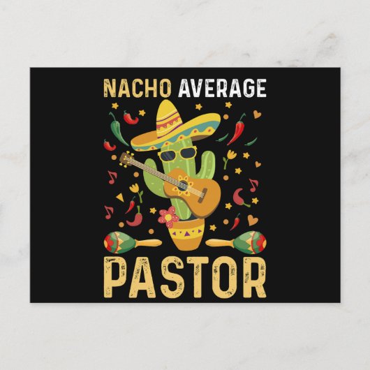 Nacho Average Pastor Religious Leader Cinco De May Postkarte (Vorderseite)