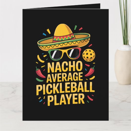 Nacho Average Pickleball Player Dankeskarte (Vorderseite)