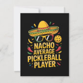 Nacho Average Pickleball Player Dankeskarte (Vorderseite)