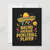 Nacho Average Pickleball Player Dankeskarte (Rückseite)