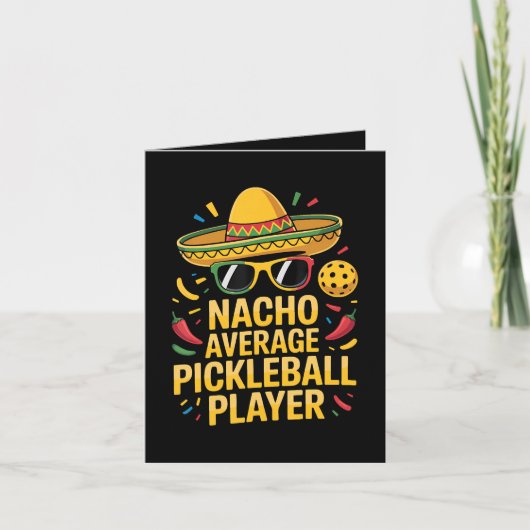Nacho Average Pickleball Player Feiertagskarte (Vorderseite)