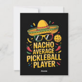 Nacho Average Pickleball Player Feiertagskarte (Rückseite)