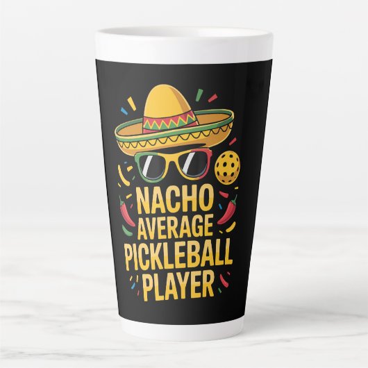 Nacho Average Pickleball Player Milchtasse (Vorderseite)