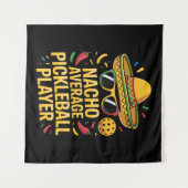 Nacho Average Pickleball Player Wandteppich (Vorderseite (Horizontal))