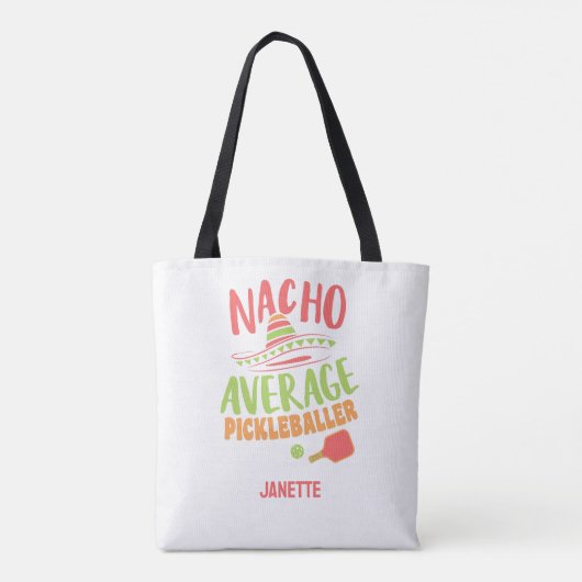 Nacho Average Pickleballer Funny Pickleball Pub Tasche (Rückseite)