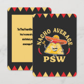 Nacho Average PSW Funny Caregivers Dankeskarte (Vorne/Hinten)