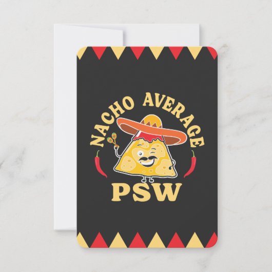 Nacho Average PSW Funny Caregivers Dankeskarte (Vorderseite)