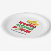 Nacho Average Purim Square Sticker Pappteller (Schrägansicht)