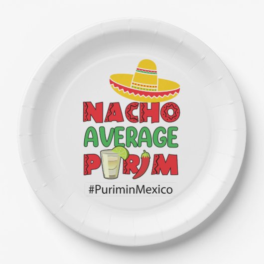 Nacho Average Purim Square Sticker Pappteller (Vorderseite)