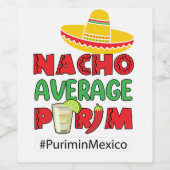 Nacho Average Purim Weinetikett (Einzelnes Label)