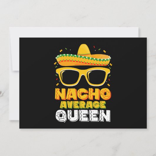 Nacho Average Queen Girl Family Cinco De Mayo Einladung (Vorderseite)
