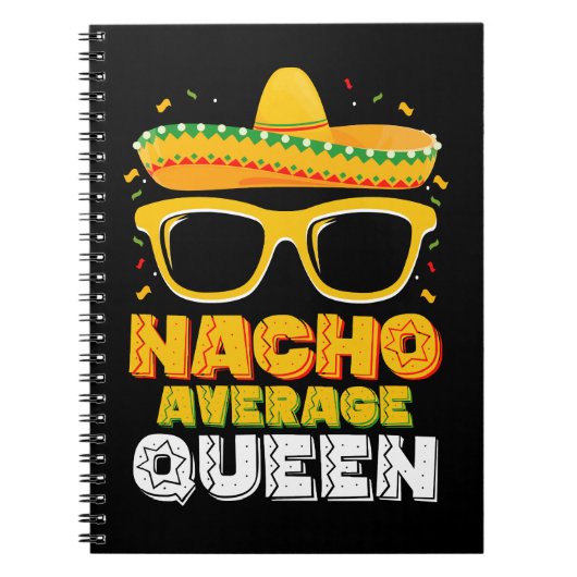 Nacho Average Queen Girl Family Cinco De Mayo Notizblock (Vorderseite)