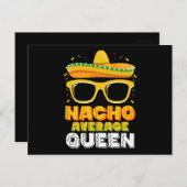 Nacho Average Queen Girl Family Cinco De Mayo Postkarte (Vorne/Hinten)