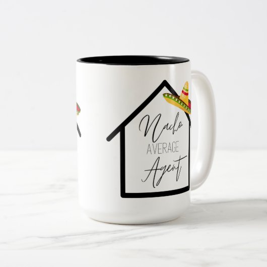 Nacho Average Real Anwesen Agent Zweifarbige Tasse (VorderseiteRechts)