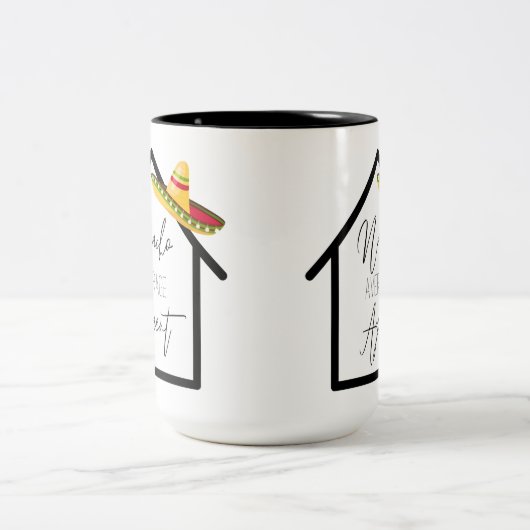 Nacho Average Real Anwesen Agent Zweifarbige Tasse (Mittel)